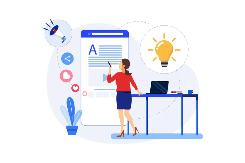 Content marketing service icon